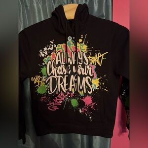 Switch  Always Chase Your Dreams” Black Hoodie Unisex Size Large Graphic Design